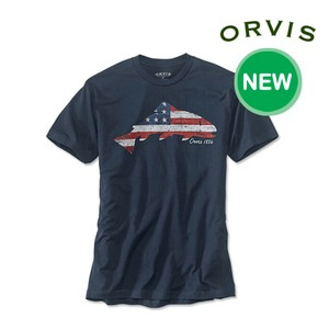 [ORVIS] American Flag Trout Short-Sleeved T-Shirt