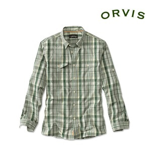 [ORVIS] Long-Sleeved Plaid Clearwater Wicking Shirt